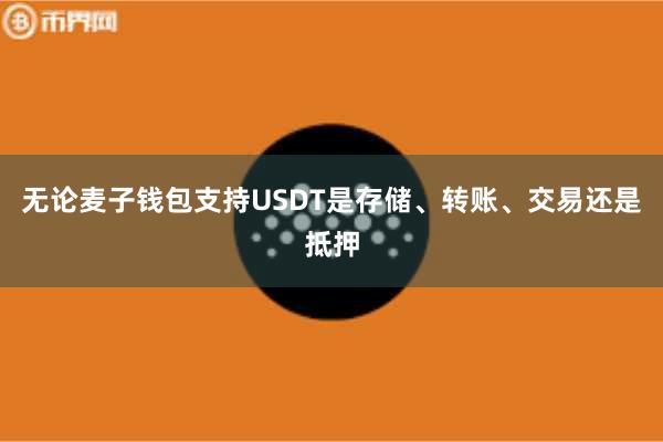 无论麦子钱包支持USDT是存储、转账、交易还是抵押
