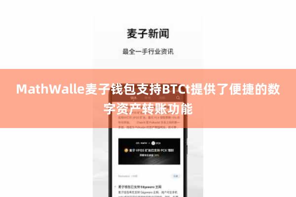 MathWalle麦子钱包支持BTCt提供了便捷的数字资产转账功能