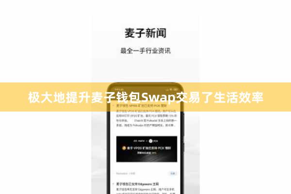 极大地提升麦子钱包Swap交易了生活效率