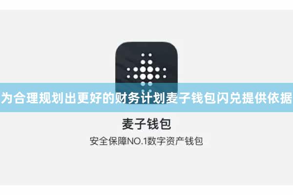 为合理规划出更好的财务计划麦子钱包闪兑提供依据